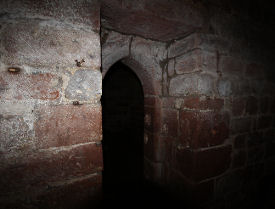 entrance to medieval dungeon